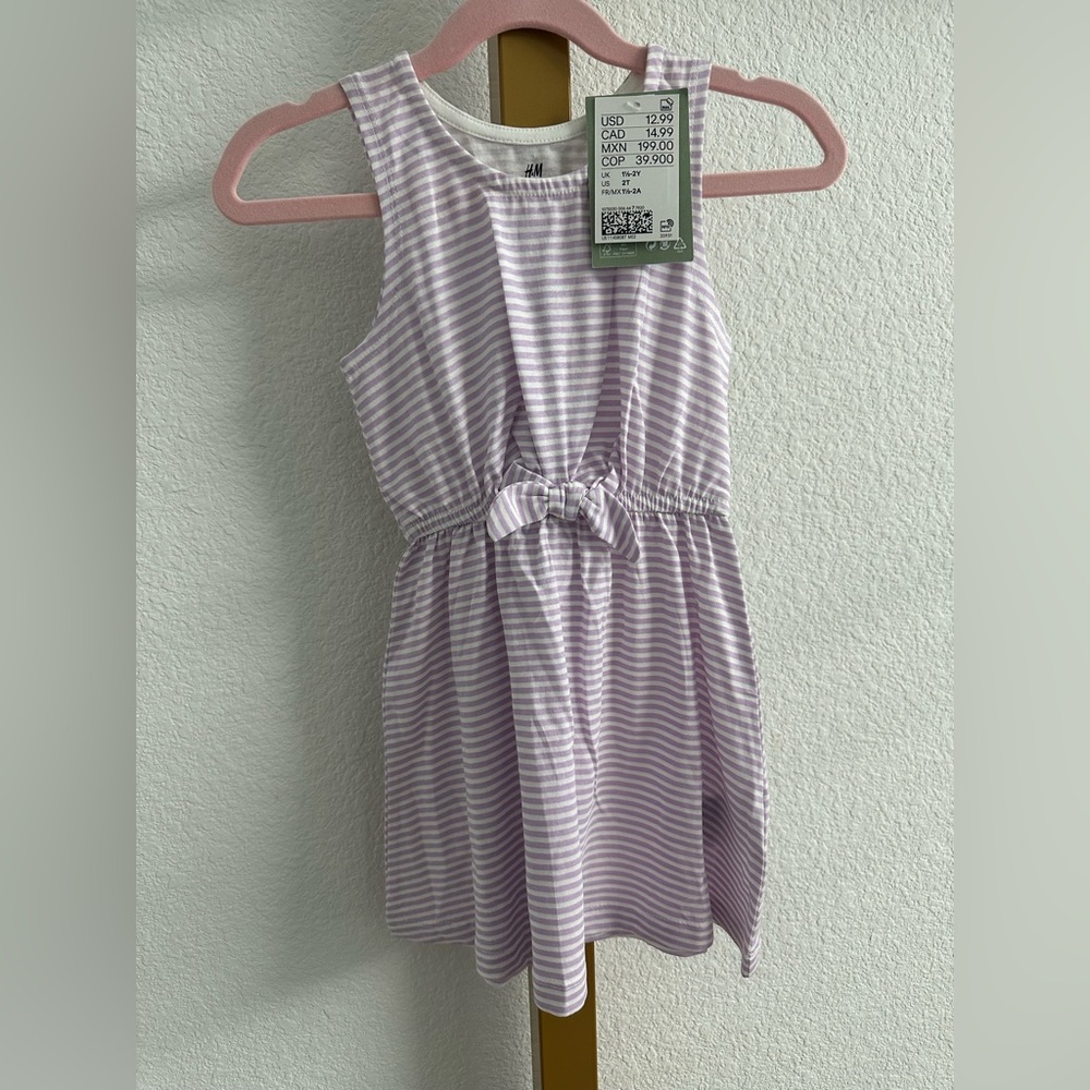 H&M Kids Lavender Striped Dress